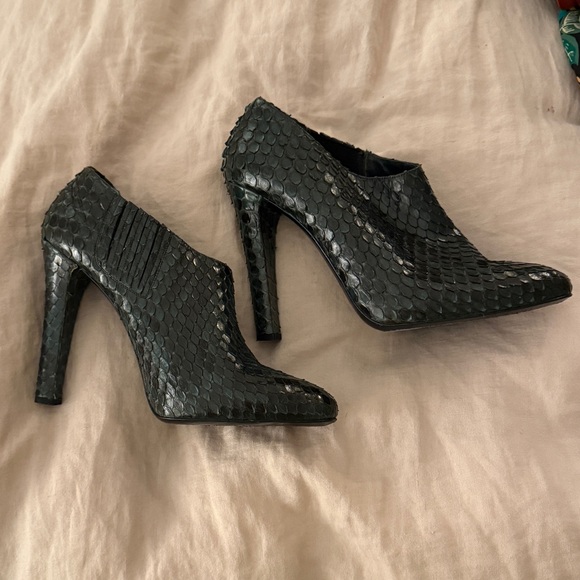 Ralph Lauren Collection Python Booties Size 11 - Picture 1 of 4
